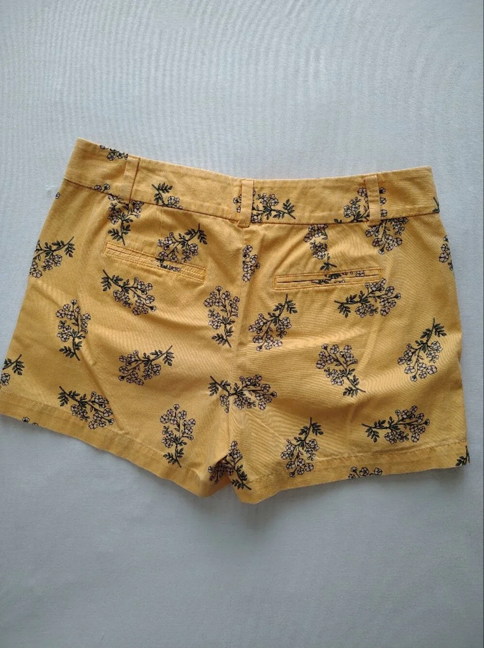 Loft Women’s Yellow Floral Shorts Size 4